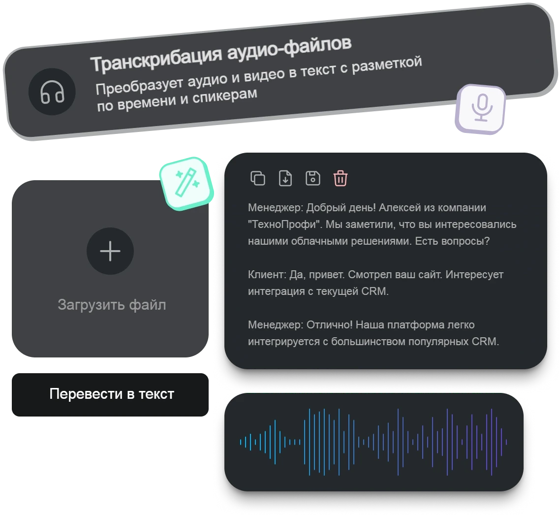 AI speech to text transformer